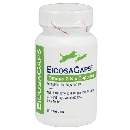 Eicosacaps Omega 3 & 6 Capsules, < 40 lbs., 60PK 21163